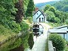 Narrowboat on Llangollen Canal, Wales