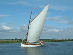 Sailing yachts on the Broads