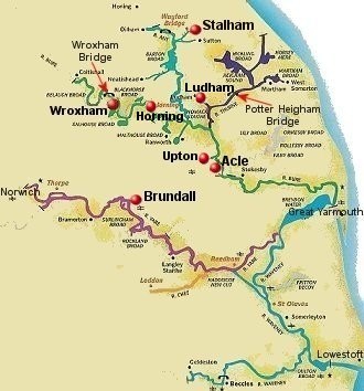 Norfolk Broads Map Norfolk Broads Map