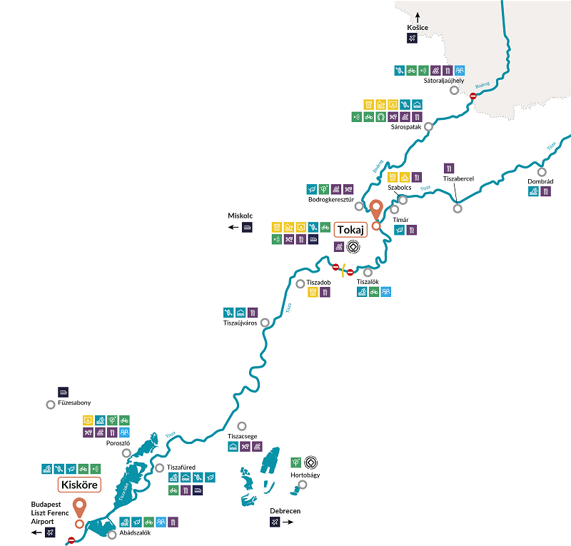 Hungary boat hire map