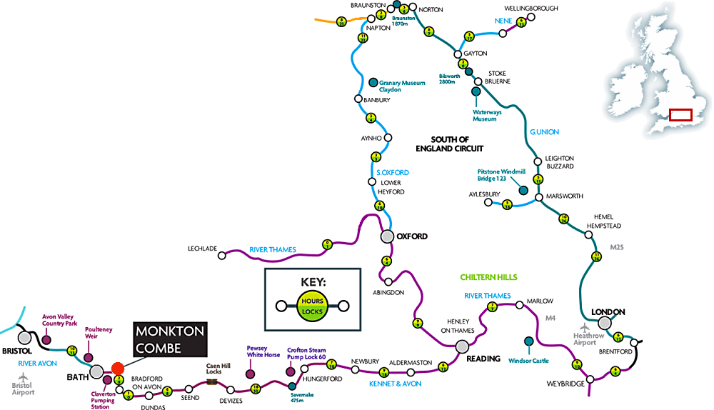 Monkton Combe map